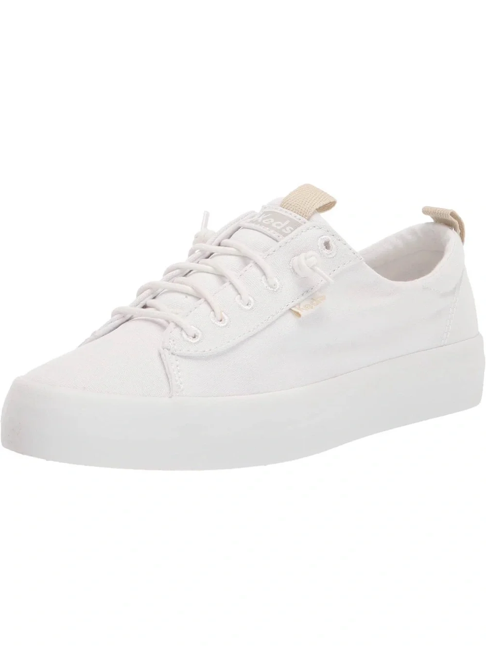 ✨Keds Women's White Cream Low-Top Slip On Classic Kickback Sneakers | 8
